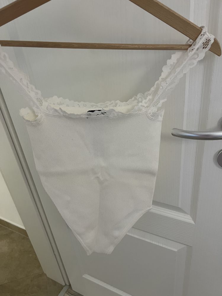 Ново боди Zara, бял цвят