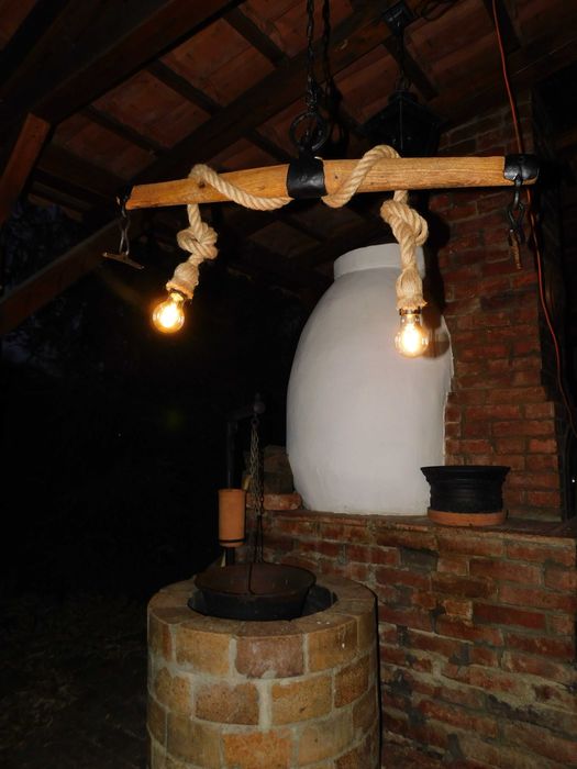Lustra iuta, lampa suspendata vintige/retro/rustic