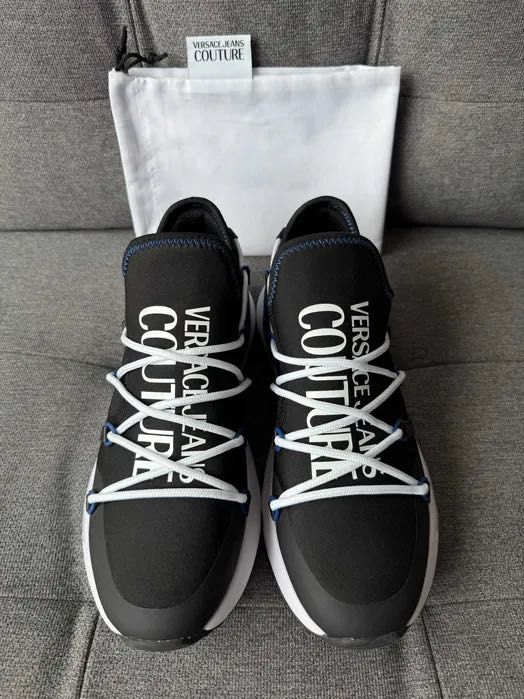 Нови автентични черни сникърси Versace Jeans Couture размер 42