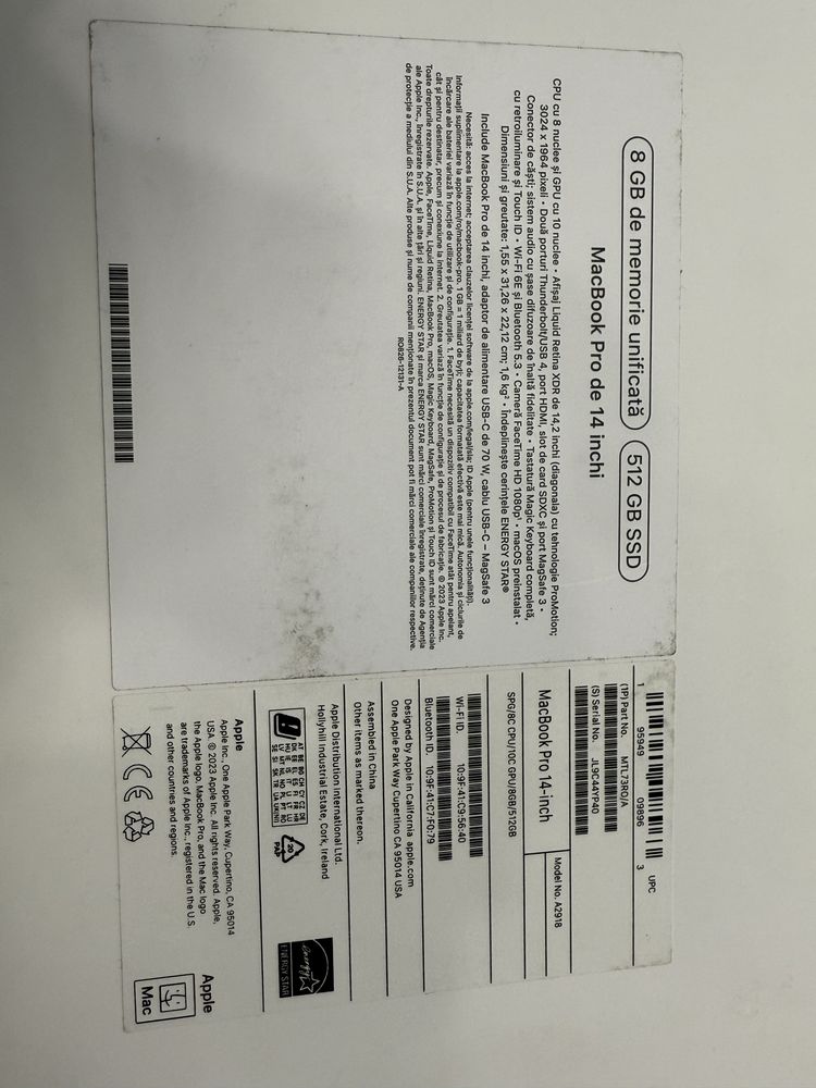 MacBook Pro 14 M3 512SSD като нов!
