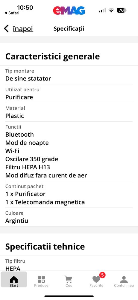 Purificator de aer Dyson Purifier Cool™ Formaldehidă TP09