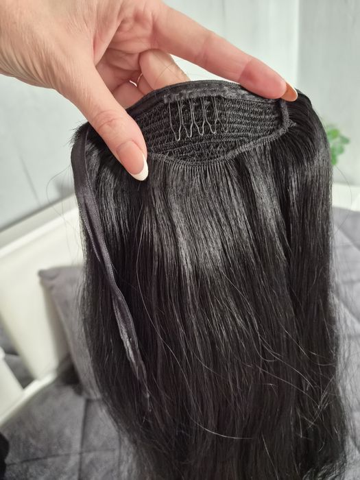 Естествена Опашка (Indian Hair) - 100 гр, 60 см , цвят: Черен!