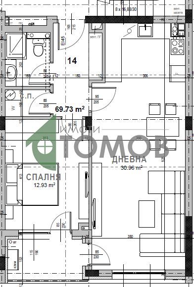 Продава се Двустаен апартамент в Стара Загора, Самара 3 - 93 кв.м за 952 €/кв.м - Снимка #1