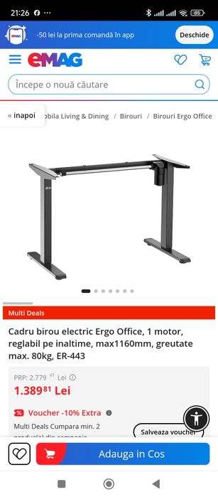 Cadrul birou electric flexispot