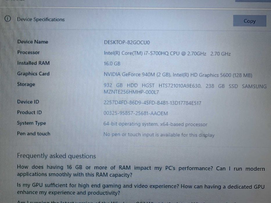 Продавам гейминг лаптоп MSI