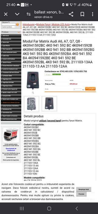 Modul far Matrix Audi A6,A7 Q7 Q8