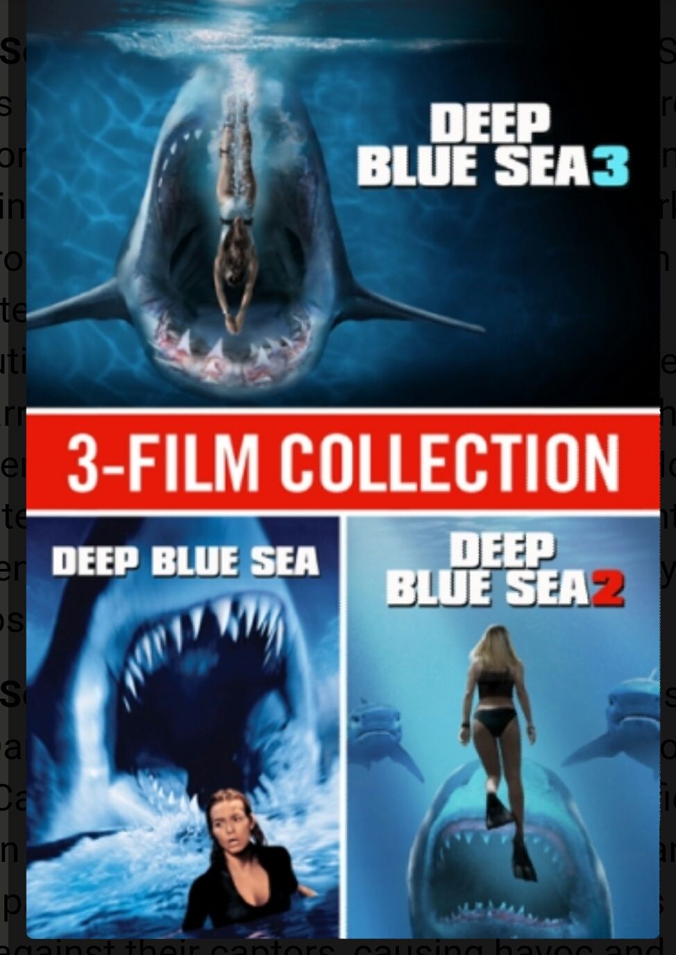 Filme [DVD]  Deep Blue Sea 1-3 Originale