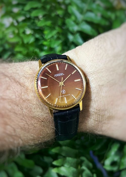 часы Ракета (джинс) позолота