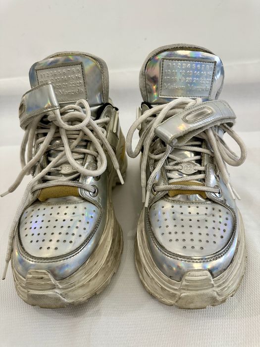Maison Margiela Retro Fit Women’s Leather Sneakers size 37 Silver