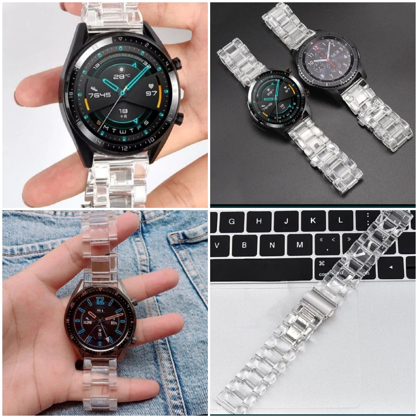 Метална каишка часовник  galaxy 46mm watch / Нuawei GT 2 / 2 pro /22mm