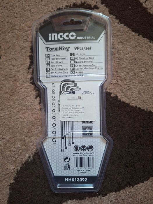 Vand set chei torx T10 - T50 INGCO, produs nou