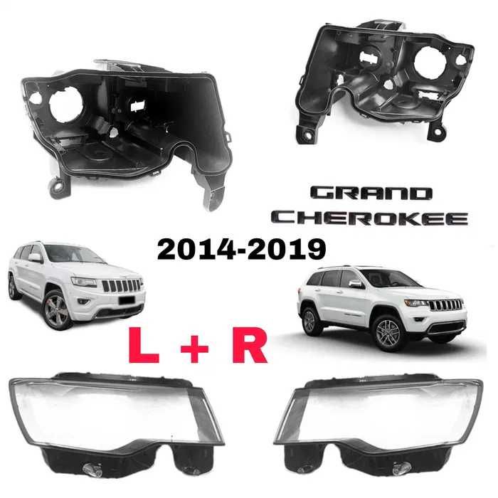 Ляв и десен корпус и стъкло фарове Jeep Grand Cherokee WK2 2013 - 2019