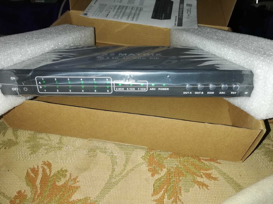 Spliter HDMI 6 intrari 2 iesiri Techly  HDMI Matrix 6x2 4K,PIP, ARC