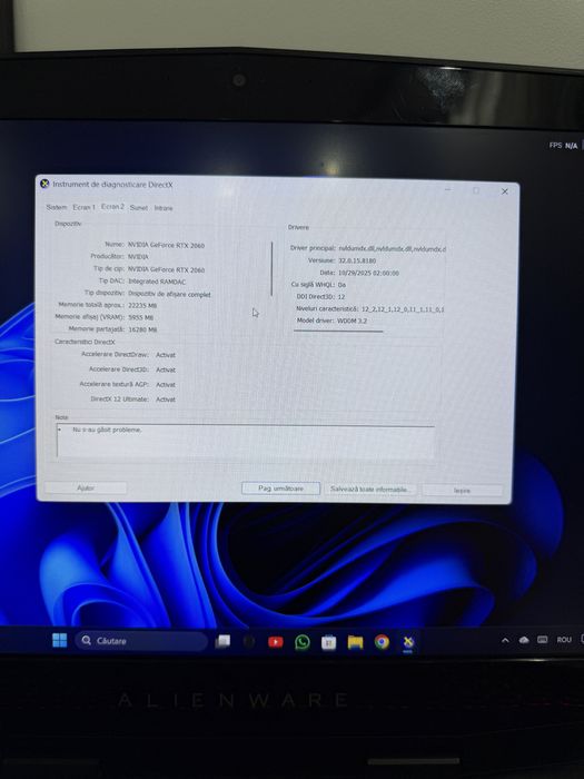Laptop Gaming Alienware M15 IntelCore i7