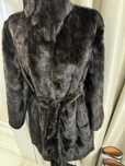 Дамско палто от норка Тъмен Шоколад S-M,L Mink coat