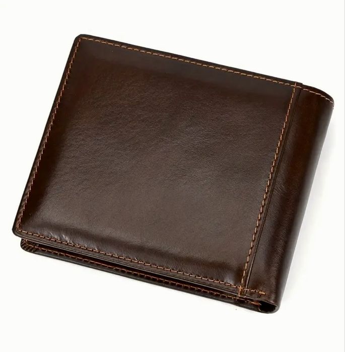 Висококачествен/Професионален и голям мъжки кожен портфейл със защита!