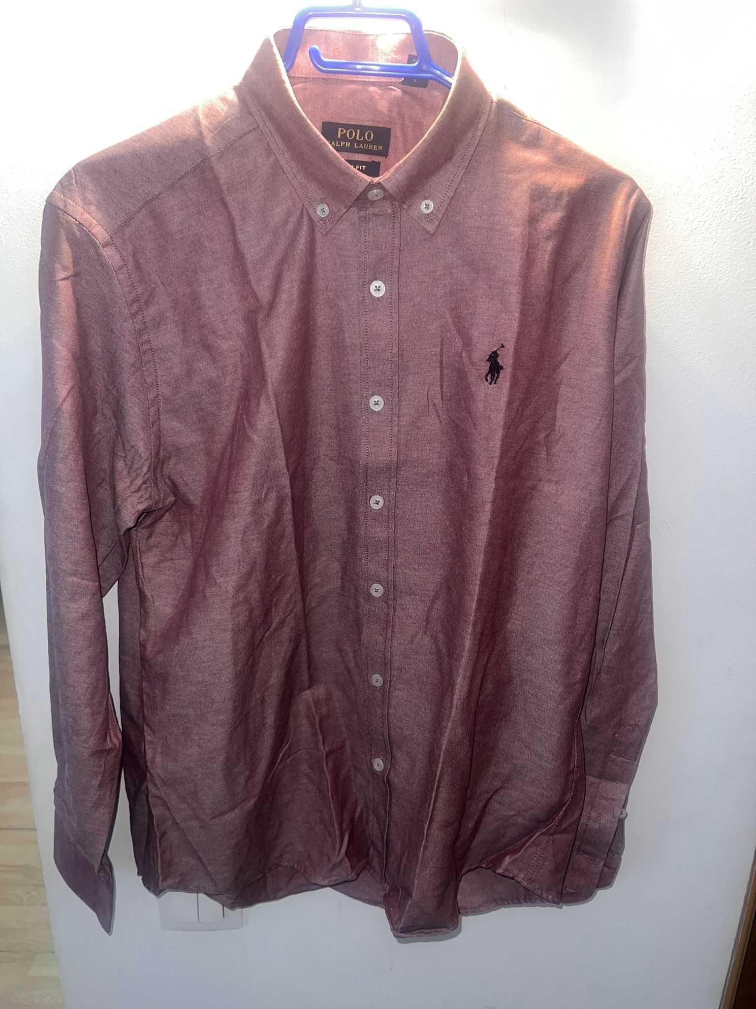 Camasa Polo Ralph Lauren Bumbac Violet Pal Prafuit Calitate Premium