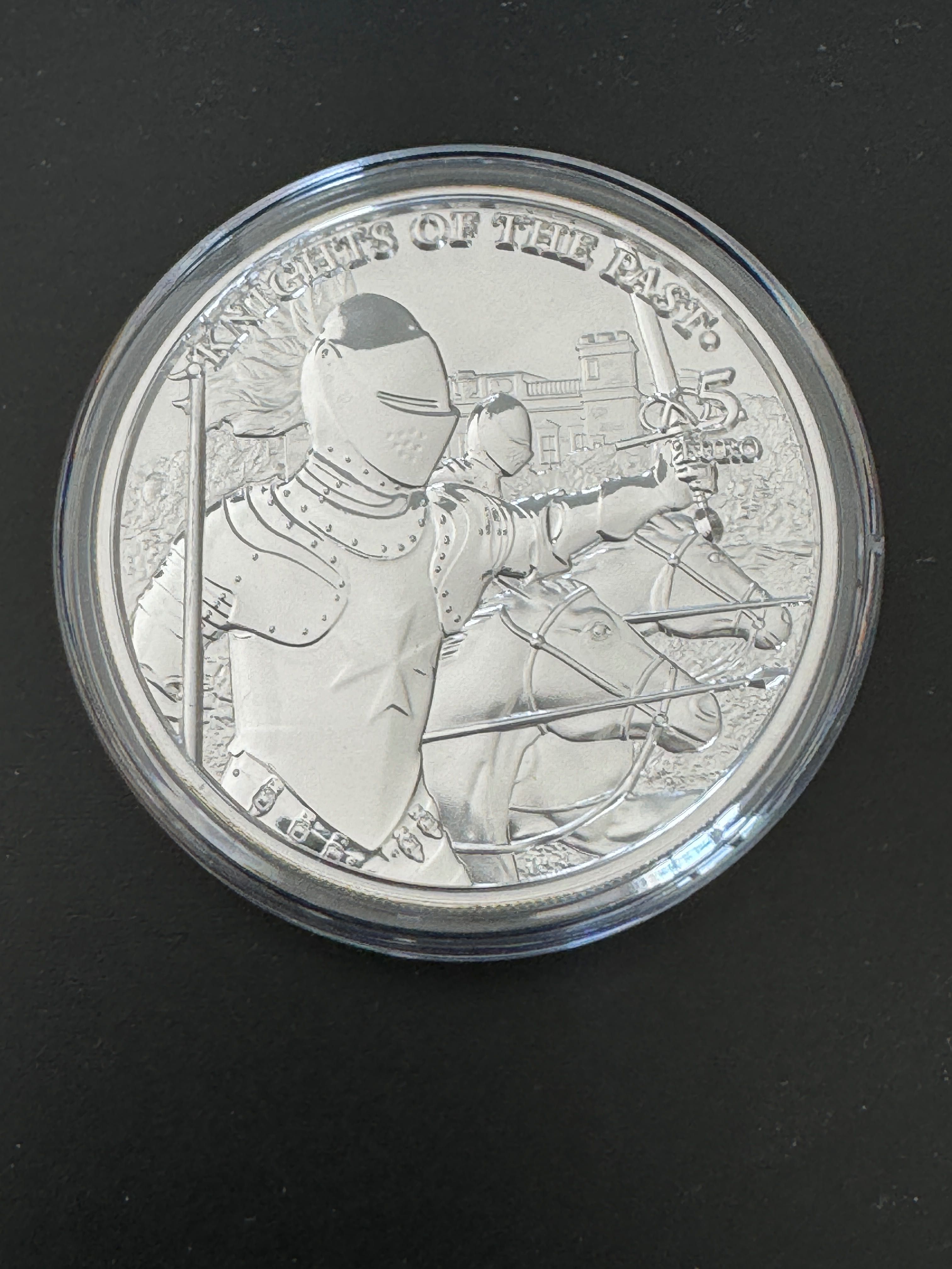 Moneda colecție proof lux argint lingou 999.9 Knights 2021 certificat