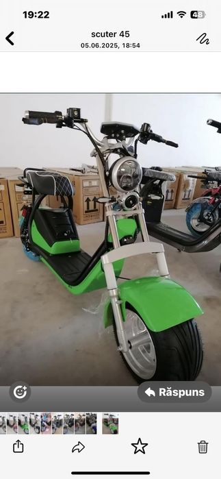 Scuter electric nou cu livrare și verificare