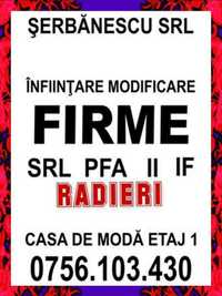 Infiintare firme SRL PFA II IF Non profit asociatii proprietari