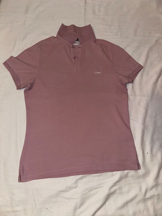 Tricou Polo din bumbac S. Oliver | Roz | Casual & Elegant| Mărimea S