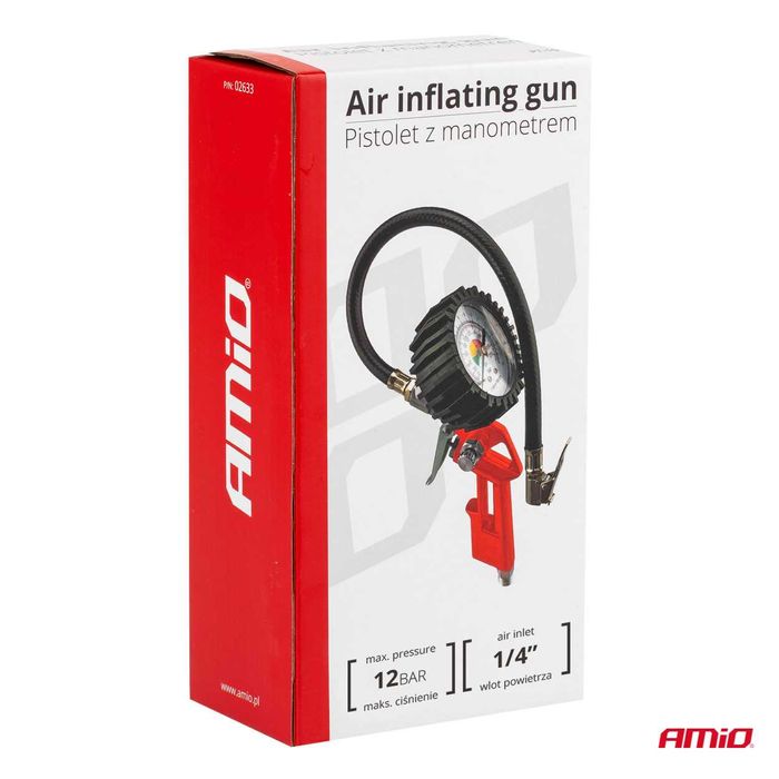 Полски AMIO Пистолет за въздух с манометър 12 BAR