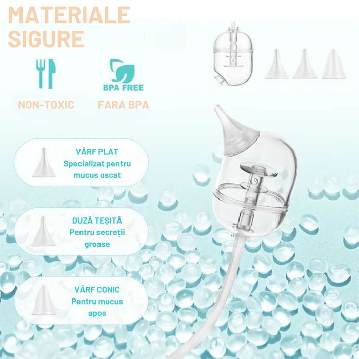 Aspirator nazal electric pentru bebelusi si copii,9 niveluri aspiratie