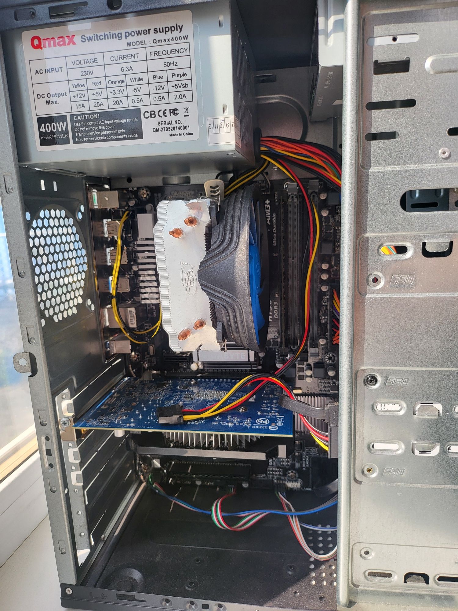 Системный блок (6 ядер, ОЗУ 8 гб, SSD 256гб) + монитор HP 20"
