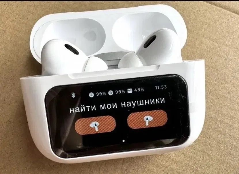 1+1 AirPods Pro 2 с Экраном + подарок наушники airpods 2 3 pro