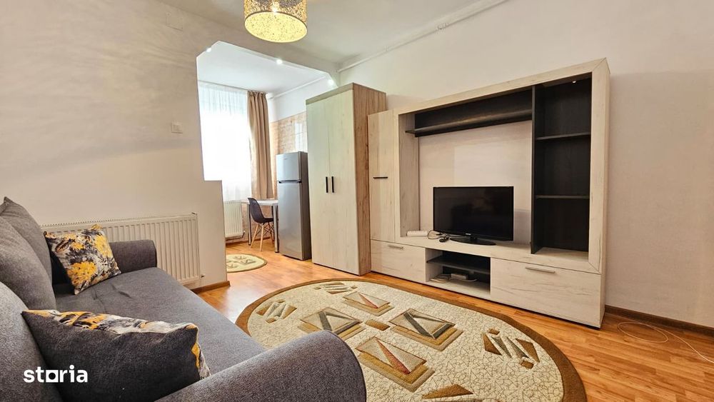 Garsoniera zona Judetean,renovata,mobilata modern,300 Euro