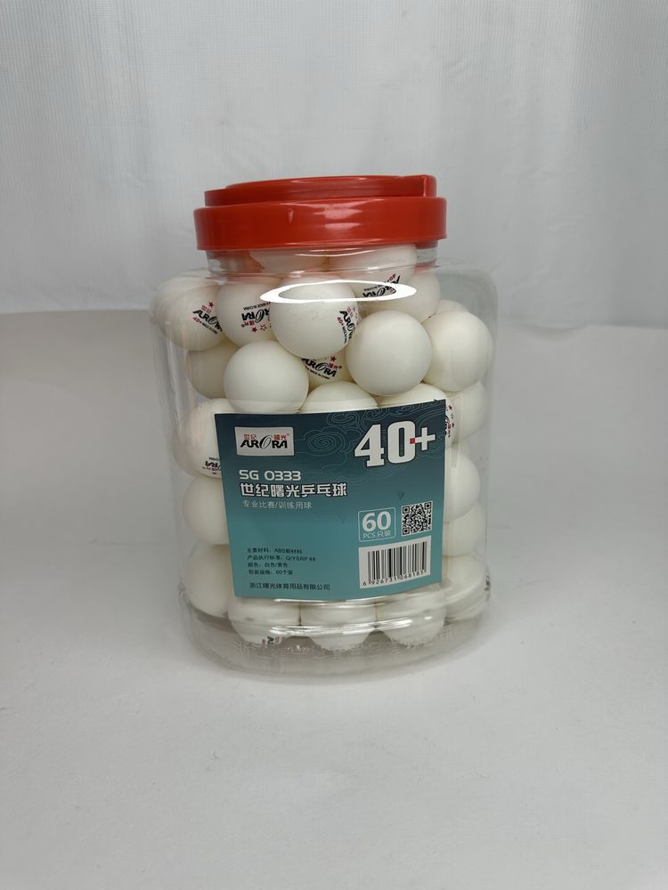 Stol tennis sharik aurora 60 dona Oq Sariq
