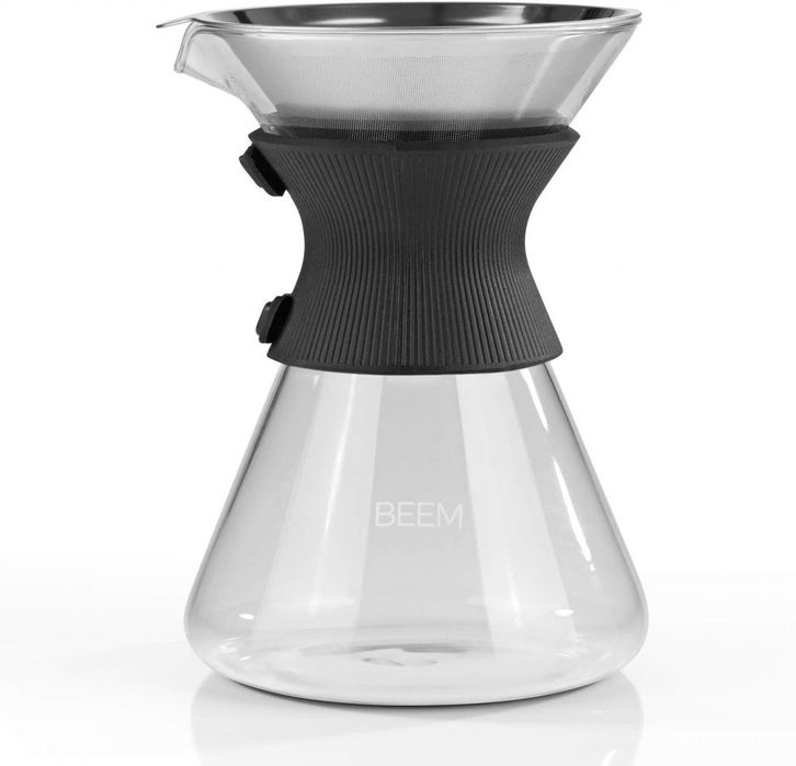 1бр/ Стъклена кана с метален филтър BEEM Classic Selection Pour Over (