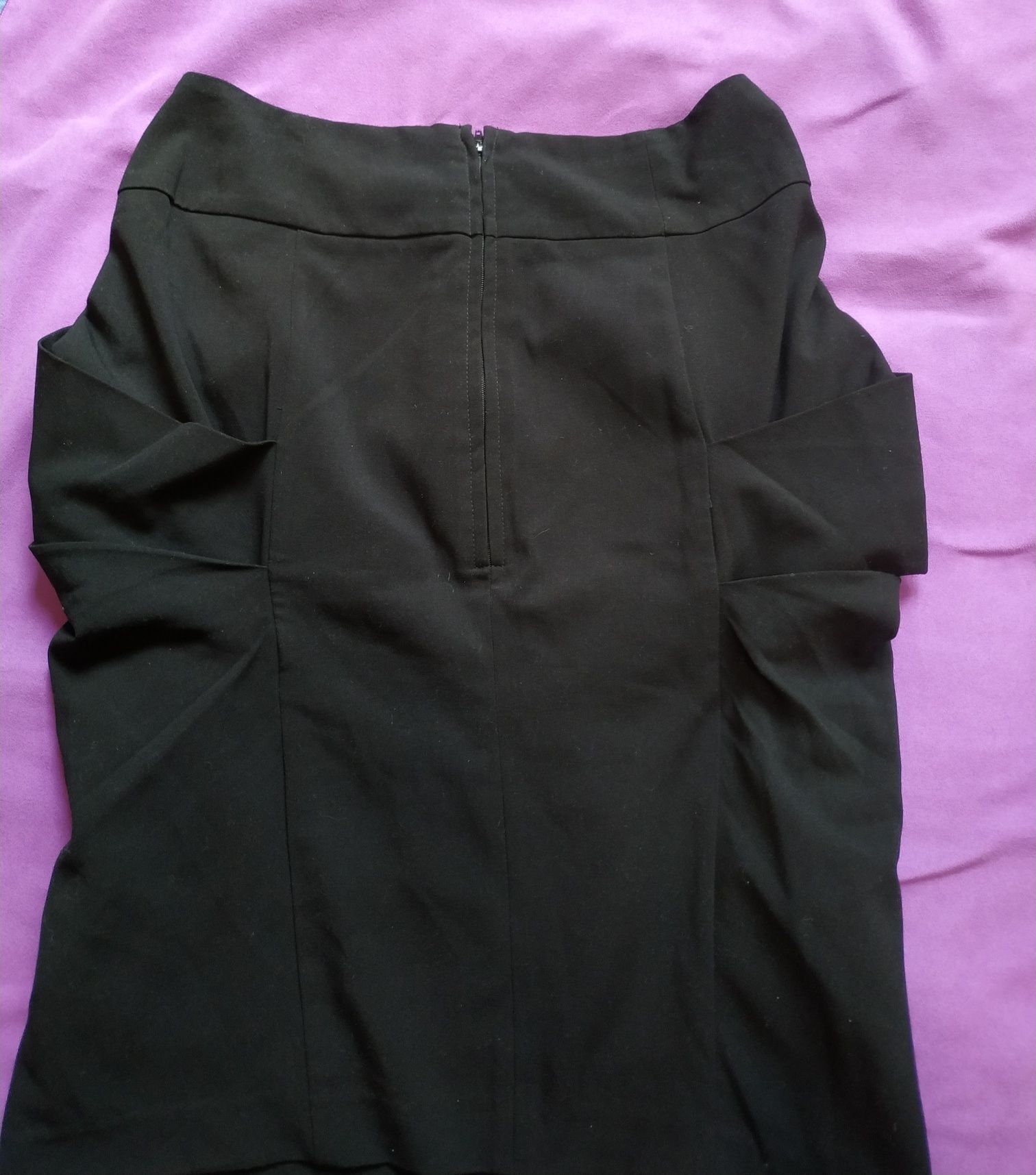Черная юбка, размер 38 (44-46) на подкладе