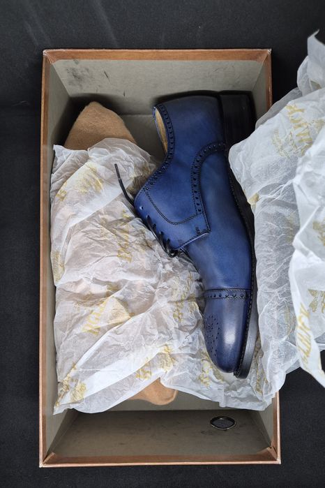 Berwick 1707 Leon Azul 3565 Broque Cap Toe Derby, UK 6,5/EUR 40