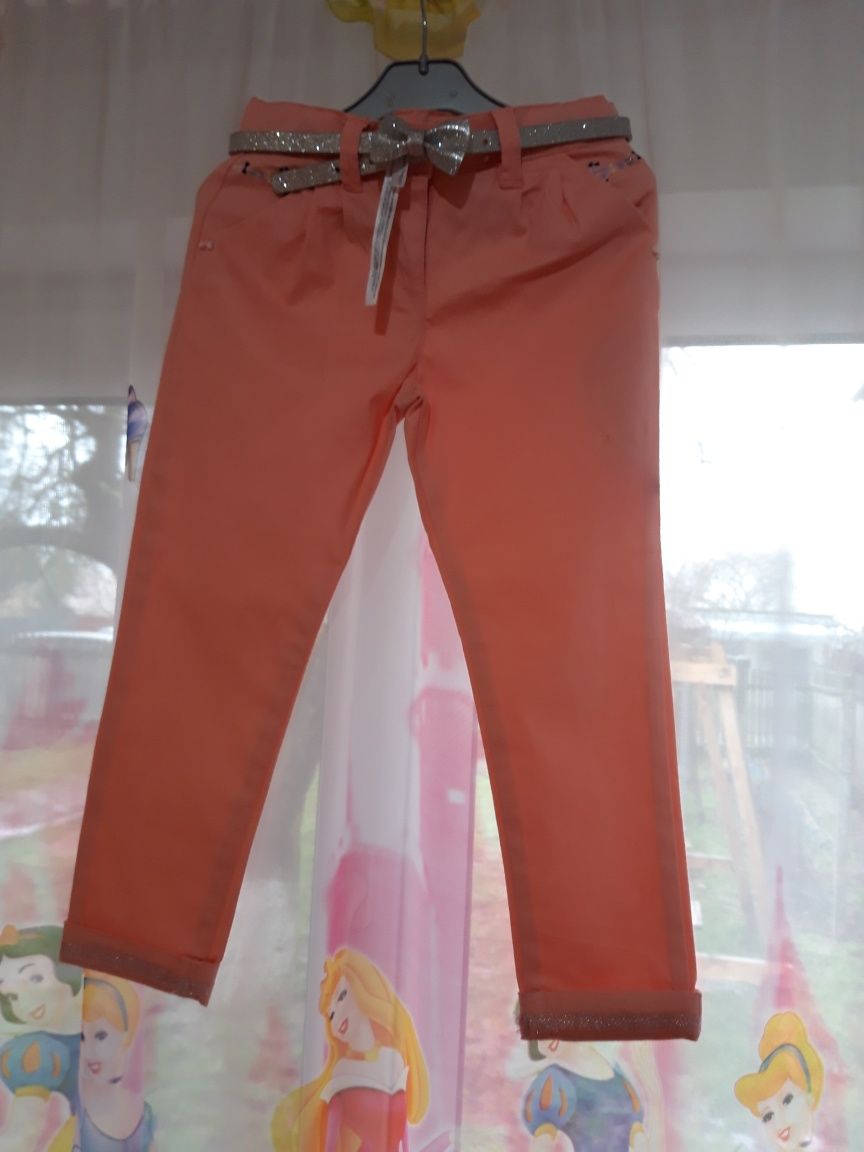 Pantaloni fata roz pal -104 cm/4 ani