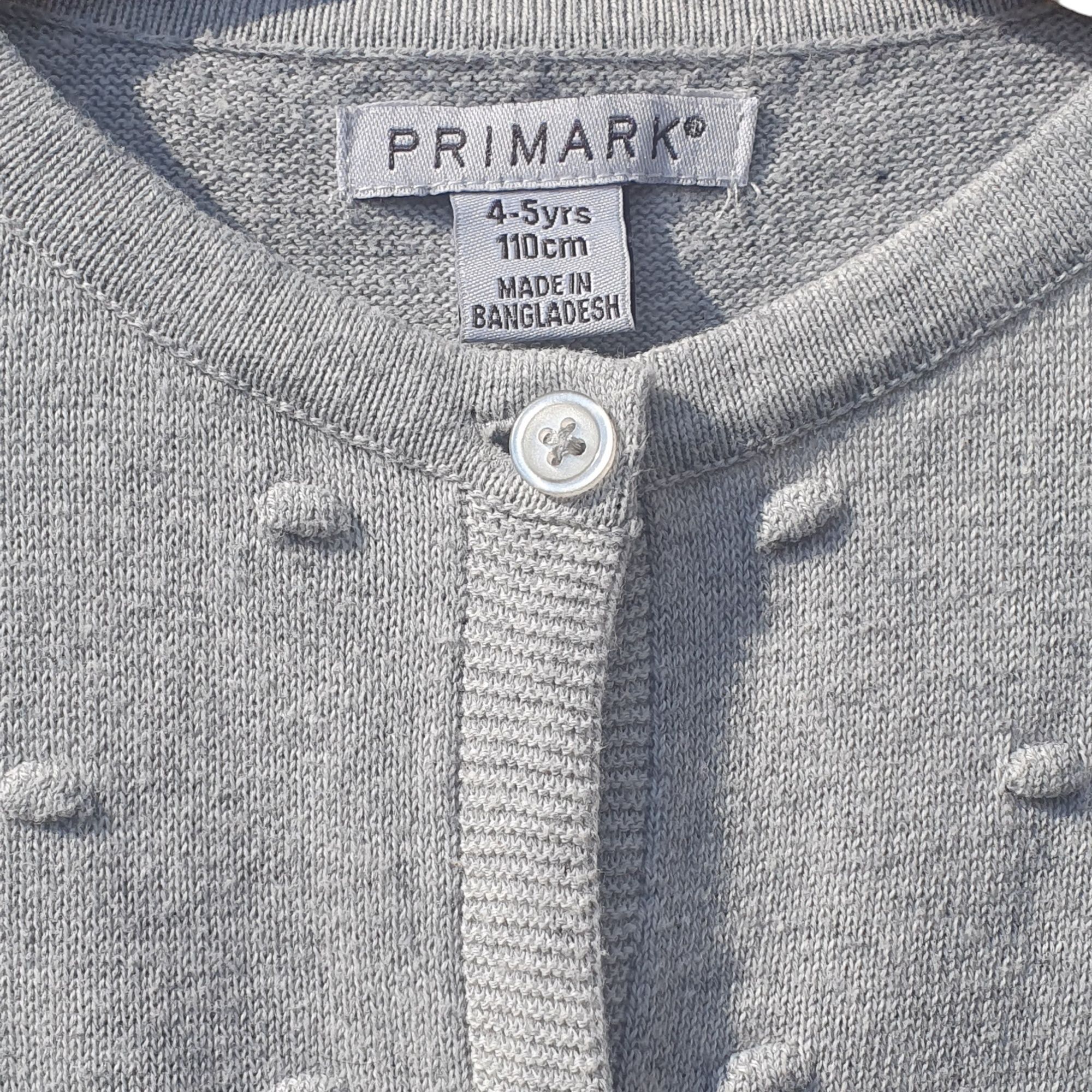 Cardigan 4-5 ani Primark 110, gri