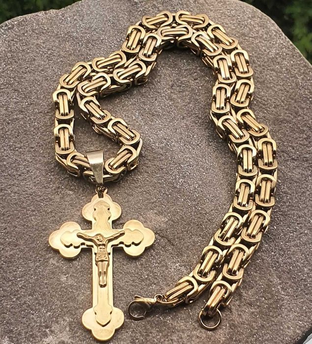 нови позлатен ланци  с 14к златна баня.