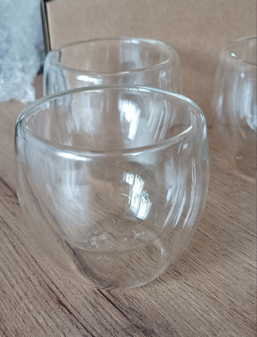 6 броя стъклени чаши за кафе