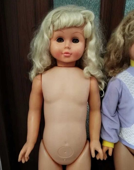 Lot papusi vechi Aradeanca 85 cm, De colectie, Perioada comunista RSR