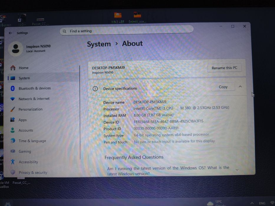Dell Inspiron N5010 15.6"
