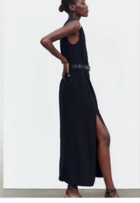Rochie asimetrica, neagra,noua, Zara, XS
