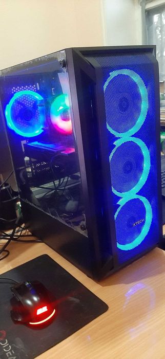i5-10400f + RX580 8gb + 16gb OZU + 256gb NVME Moshniy Gaming RGB PC!