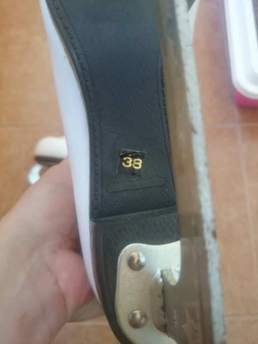 patine piele alba 38