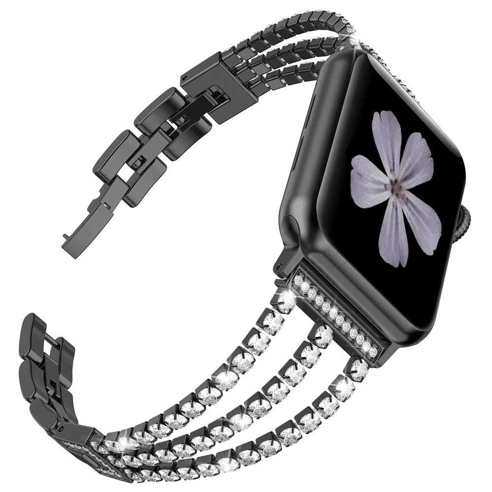 Каишки с кристални камъчета за Apple Watch ULTRA/SE2/SE/9/8/7/6/5/4