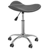 vidaXL Офис стол, сив, изкуствена кожа 3088560