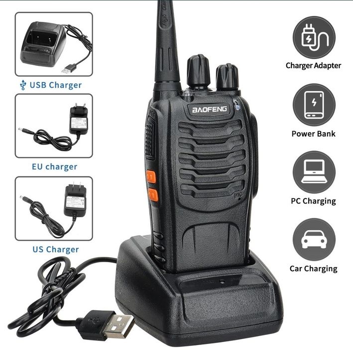 Set Stații Emisie Recepție Walkie Talkie 4km Semnal , sist.Profesional