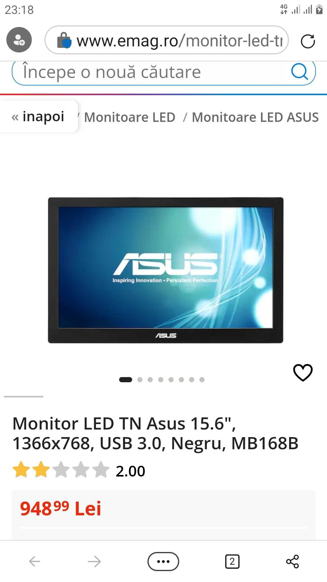 Monitor portabil Led Asus