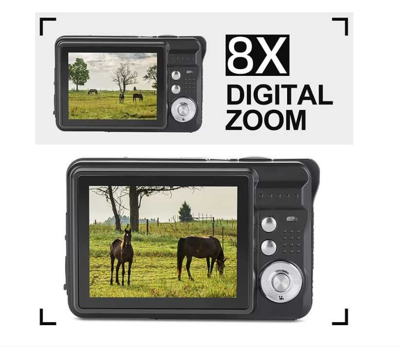 Cameră digitală nouă 48MP 4K – Perfectă pentru ITP cu afișare dată