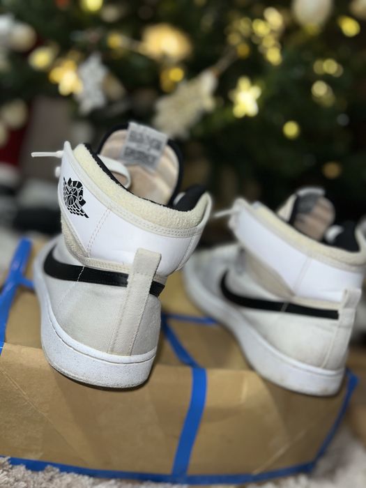 Jordan 1 High / alb cu gri