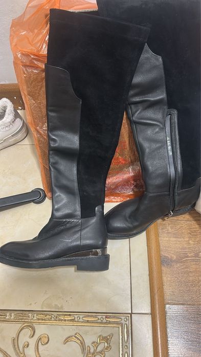 Весение сапоги  натуральная кожа